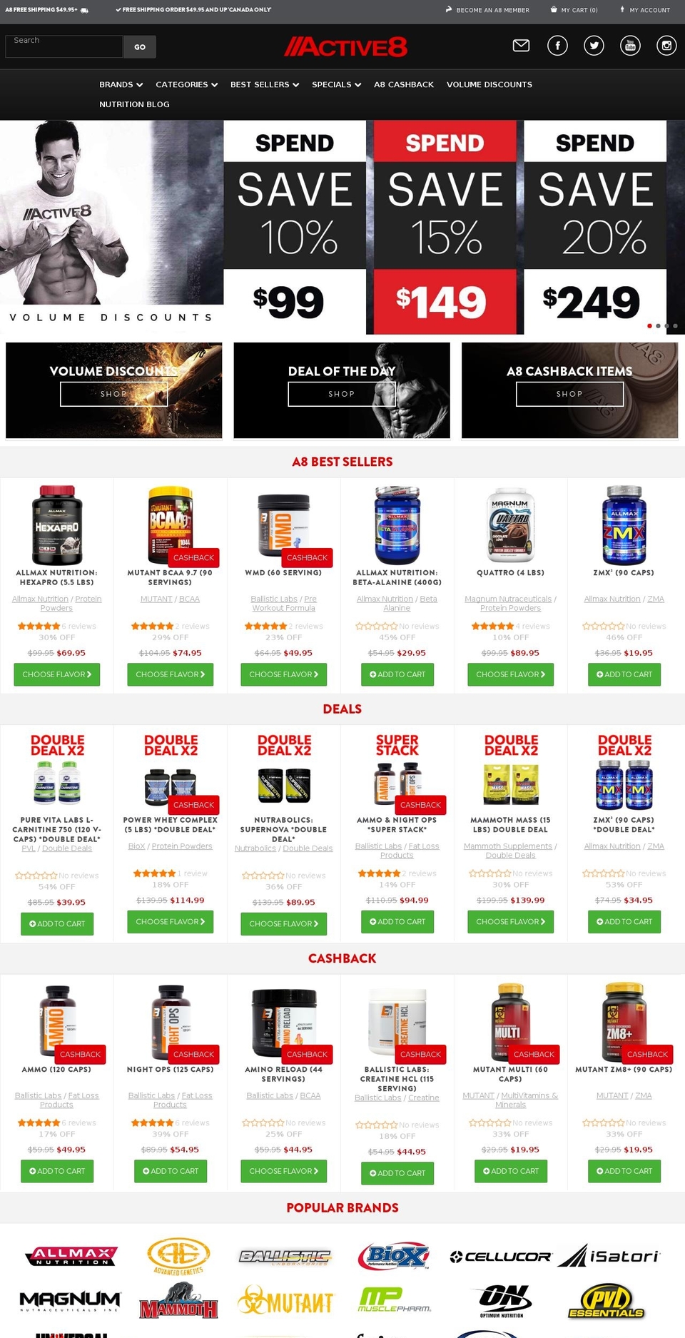 active8canada - sale badge NO CASHBACK Shopify theme site example activeightnutrition.com