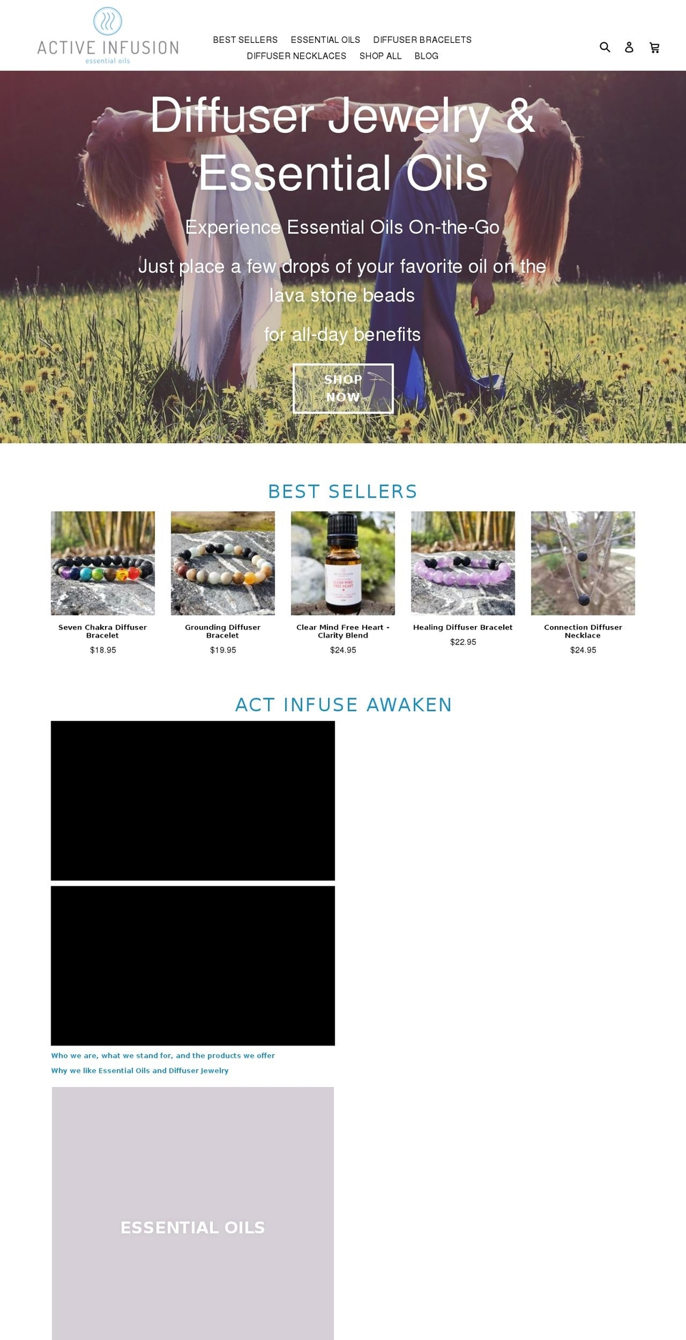 activeinfusionliving.com — Shopify storefront screenshot