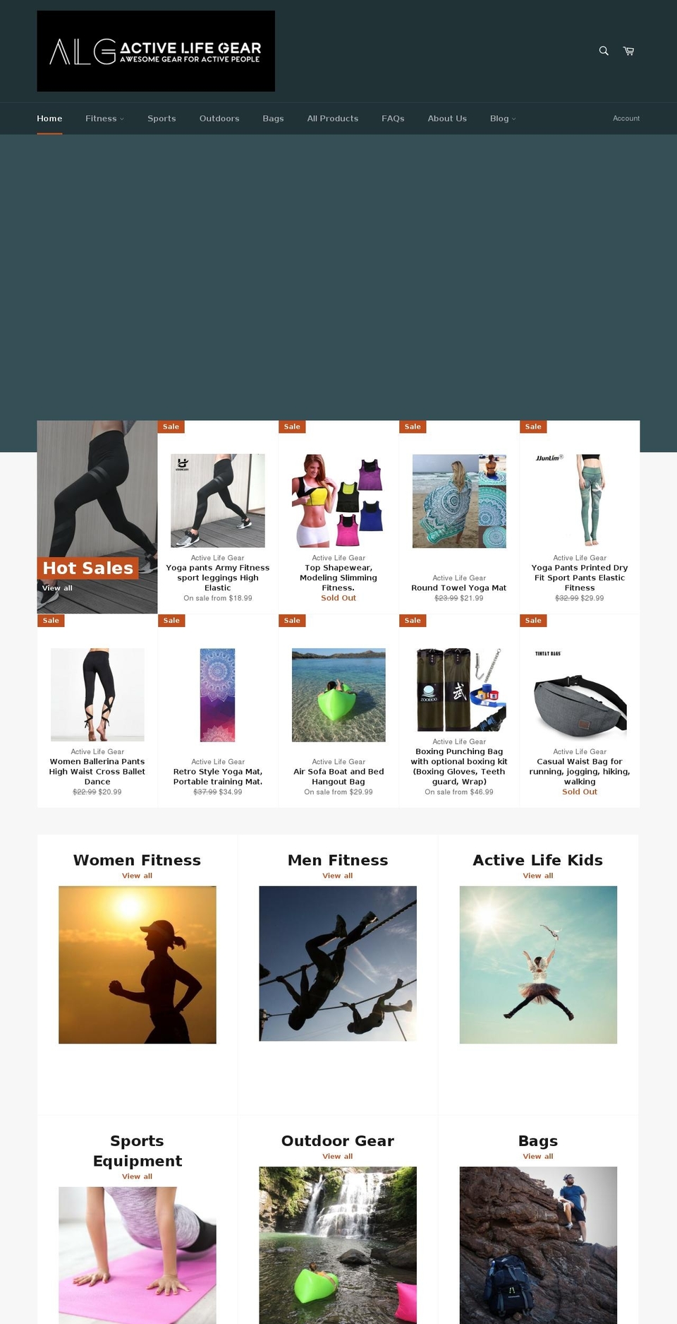 activelifegear.com — Shopify storefront screenshot
