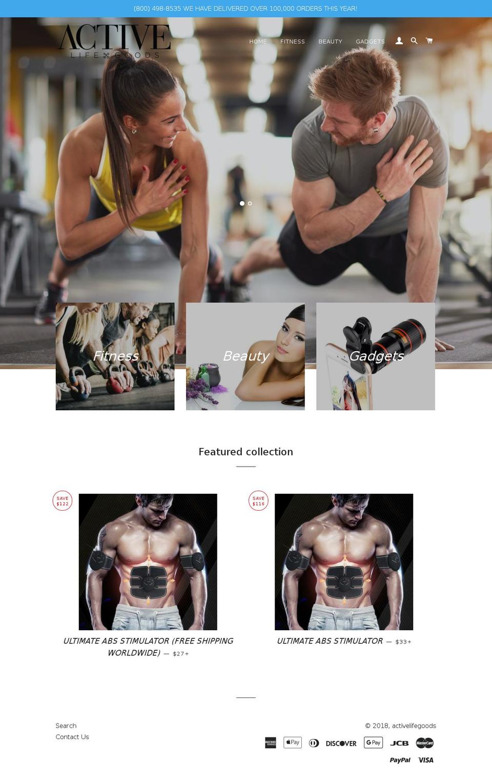 activelifegoods.com shopify website screenshot