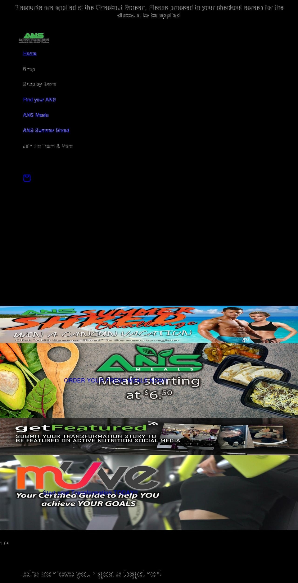 activenutritionandsupplements.com shopify website screenshot