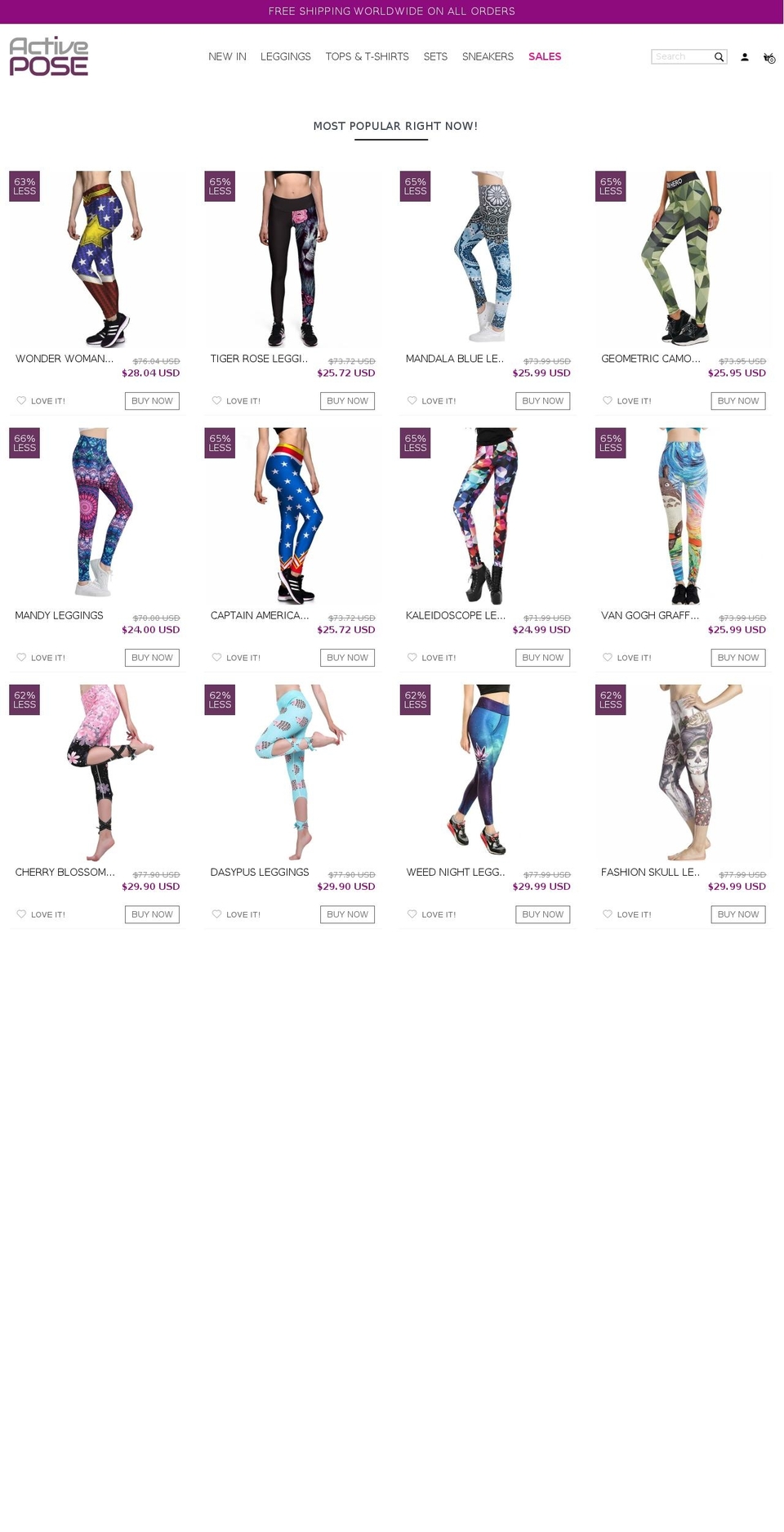 activepose.com shopify website screenshot