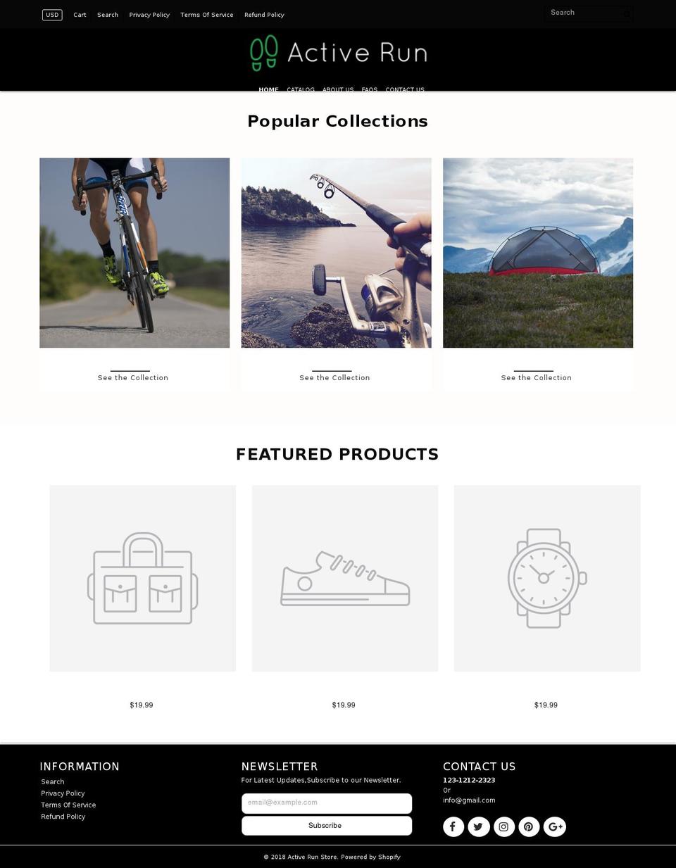 Adventure Shopify theme site example activerunstore.com