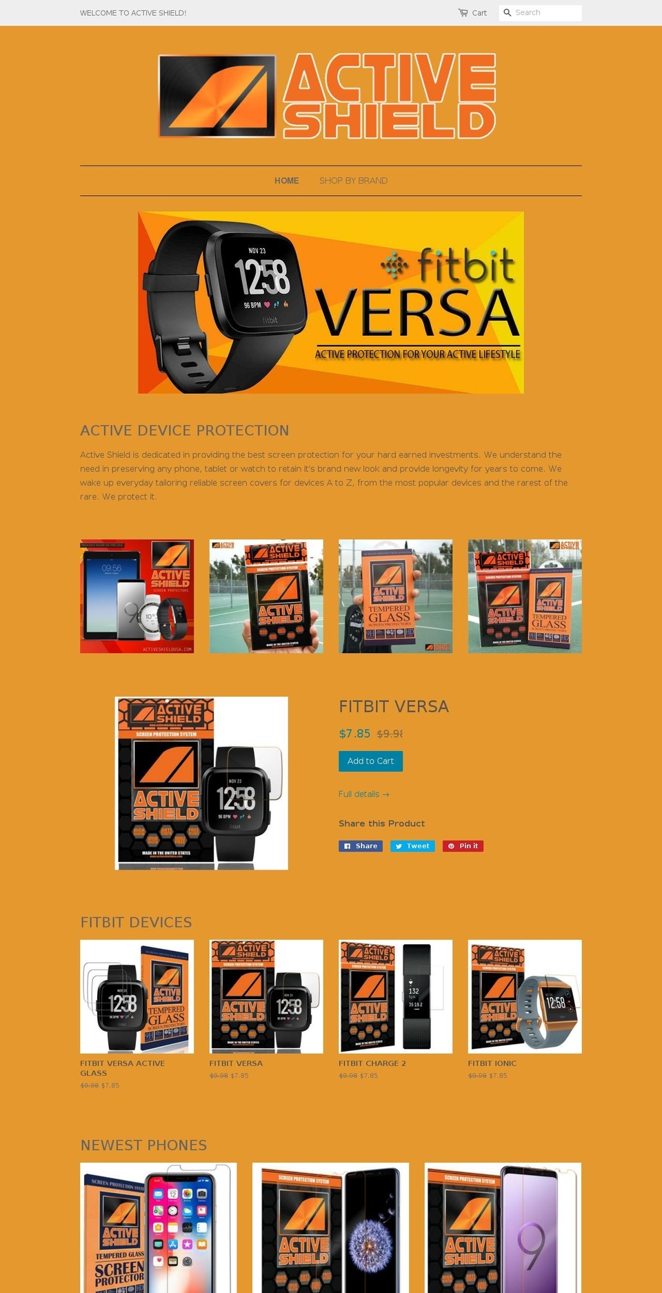 activeshieldusa.com — Shopify storefront screenshot