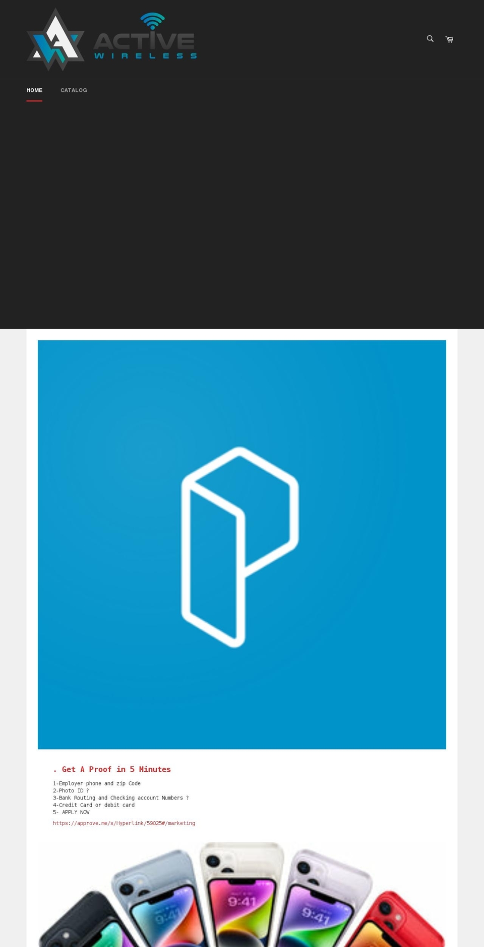 activewireless.net shopify website screenshot