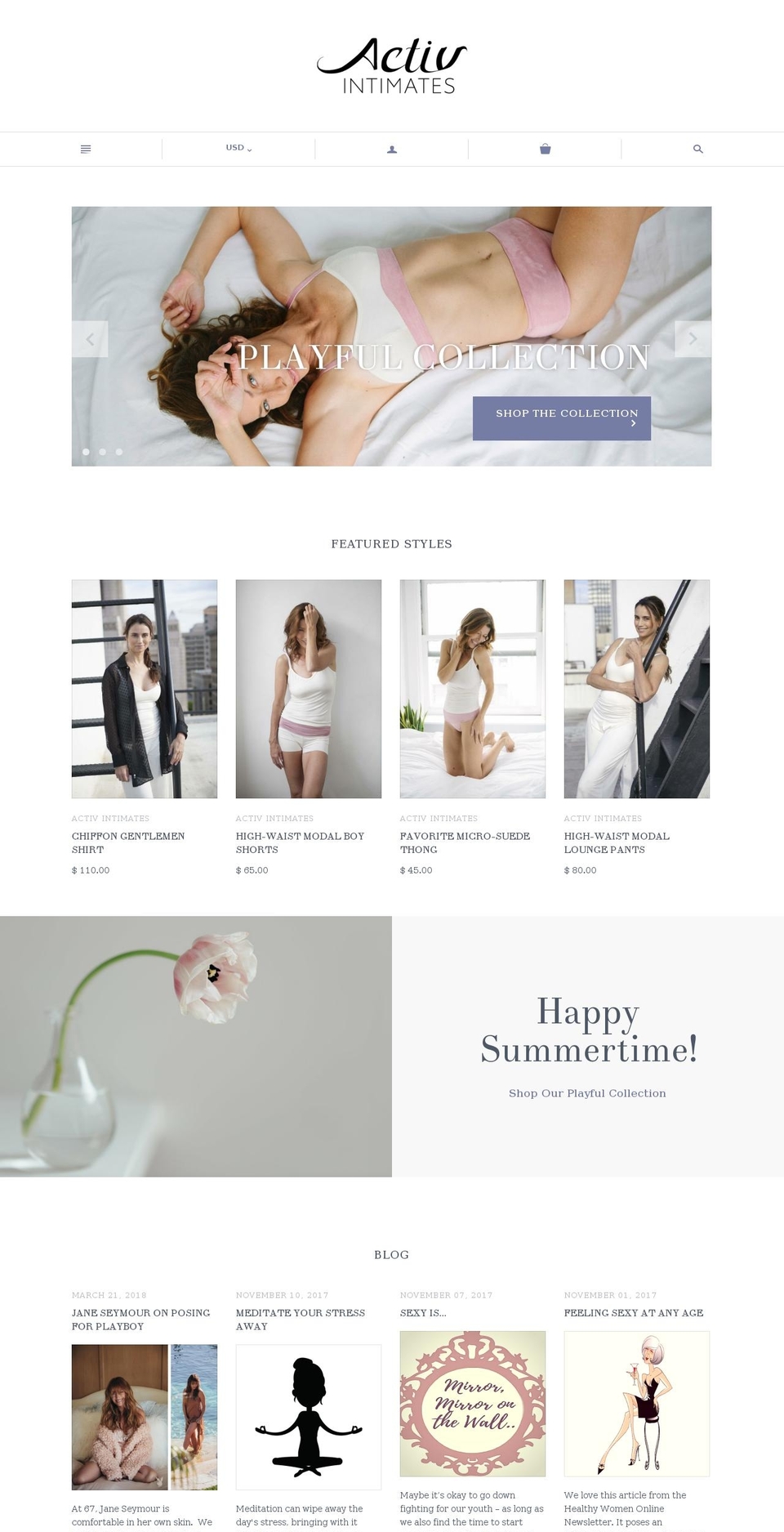 activintimates.com — Shopify storefront screenshot