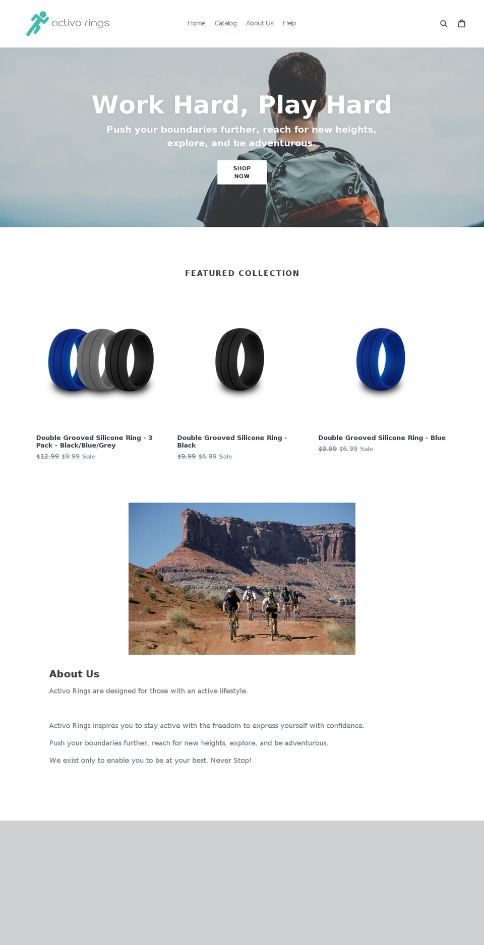 activorings.com shopify website screenshot