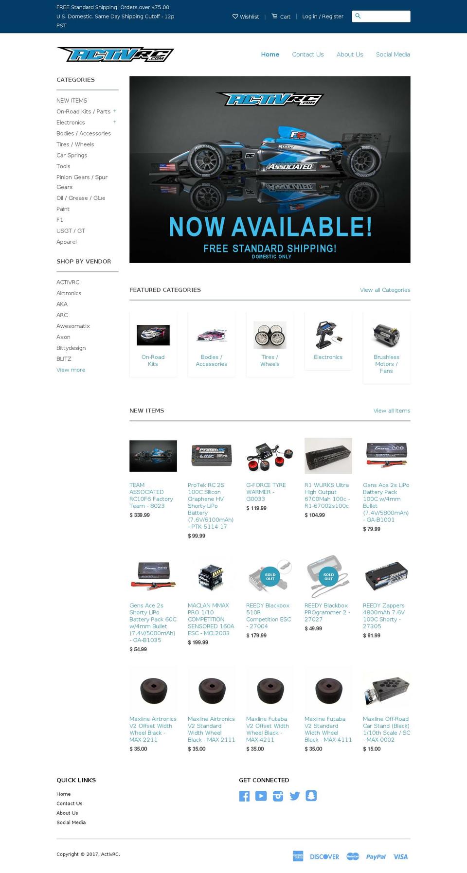 activrc.com shopify website screenshot