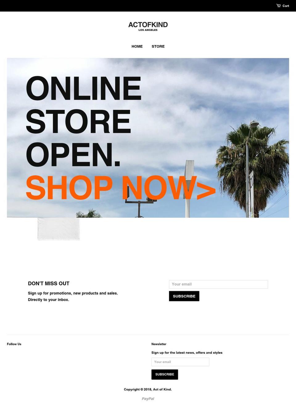 actofkind.com — Shopify storefront screenshot