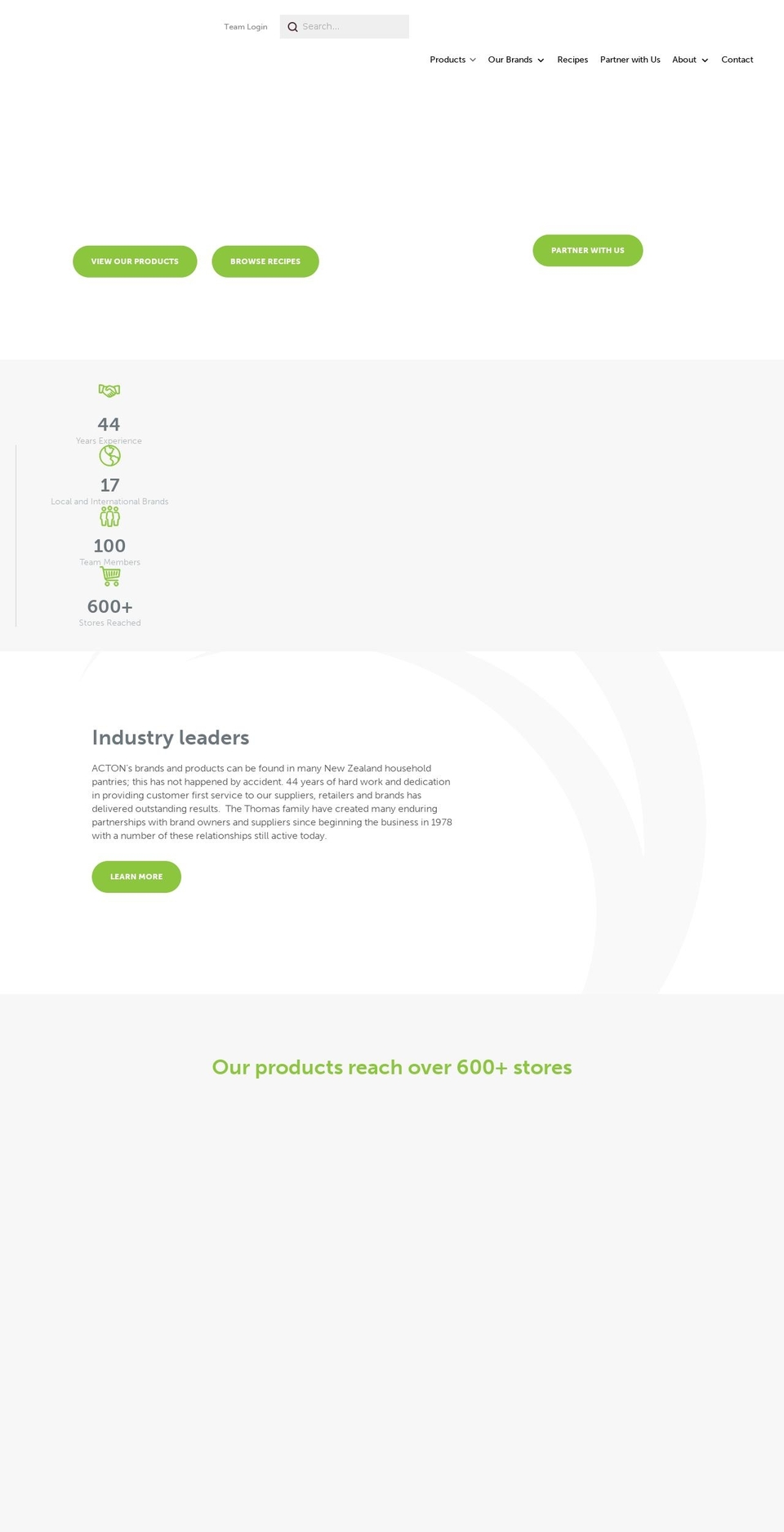 acton.co.nz shopify website screenshot