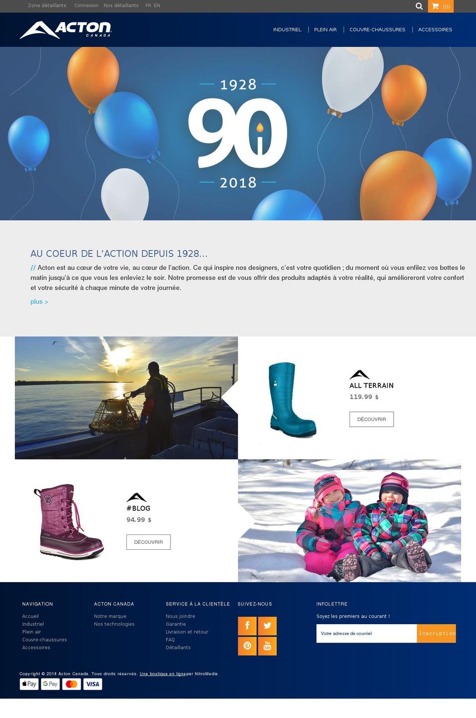 actoncanada.ca shopify website screenshot