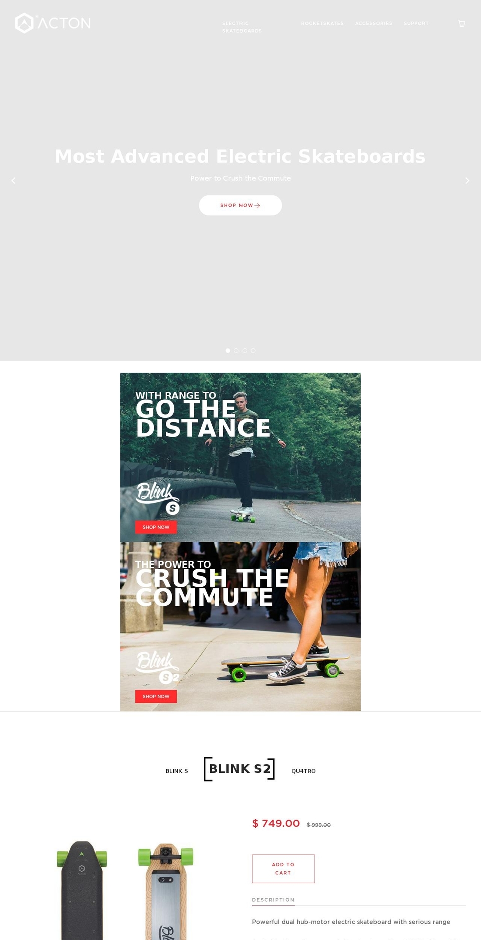 actonglobal.com shopify website screenshot