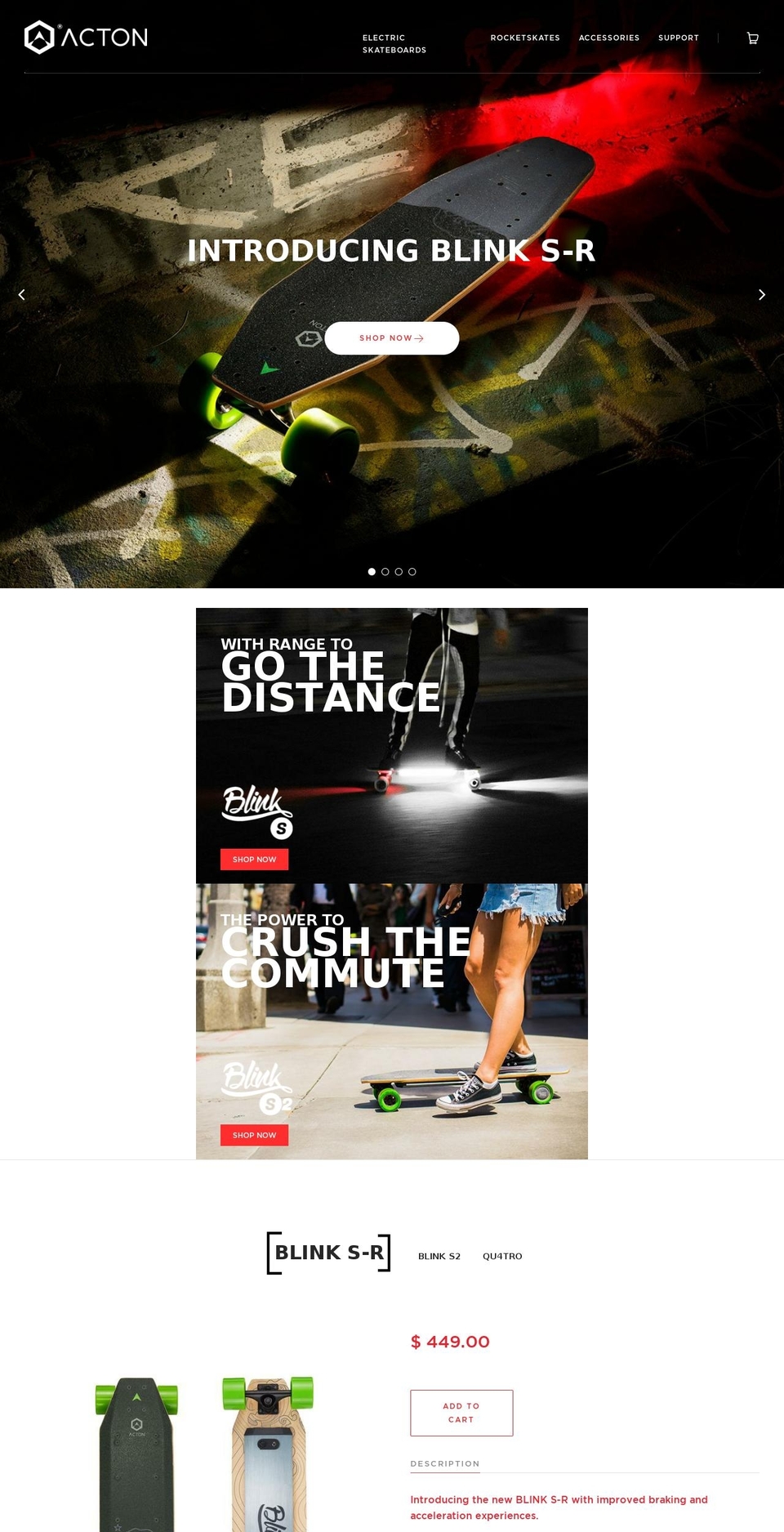 actonscooter.com — Shopify storefront screenshot