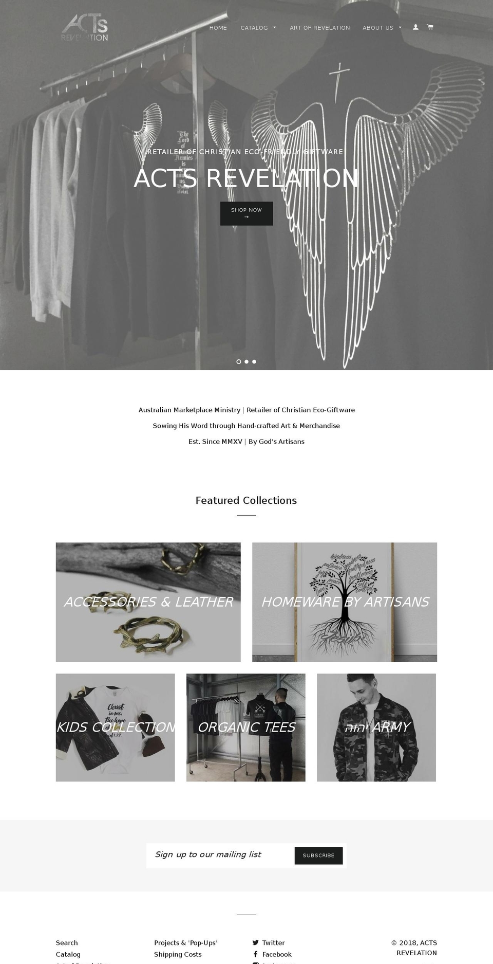 actsrevelation.com — Shopify storefront screenshot