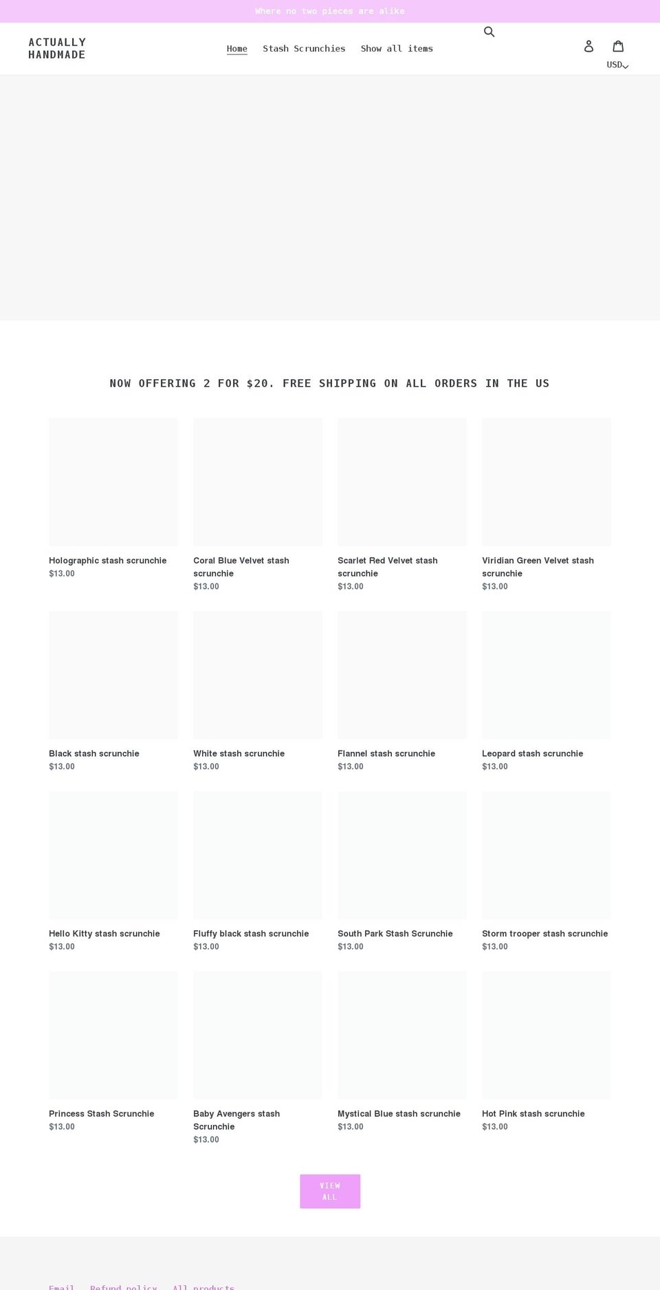 actuallyhm.com shopify website screenshot
