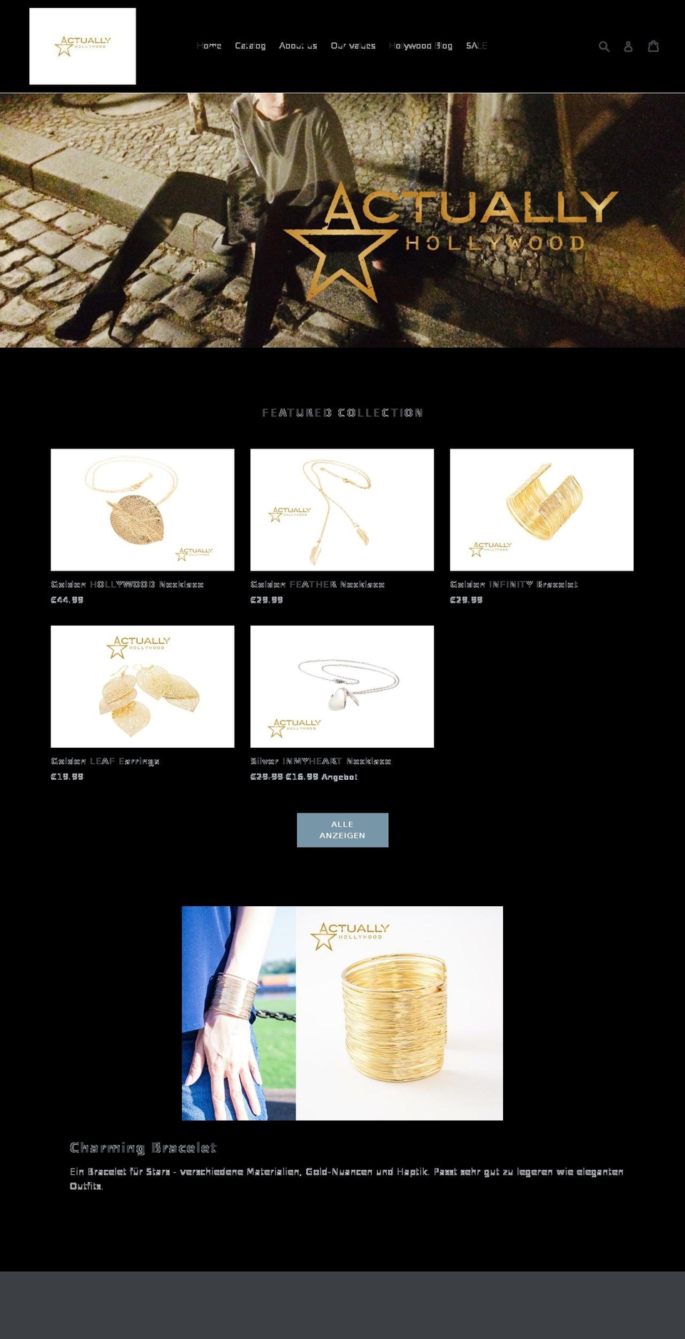 actuallyhollywood.com shopify website screenshot