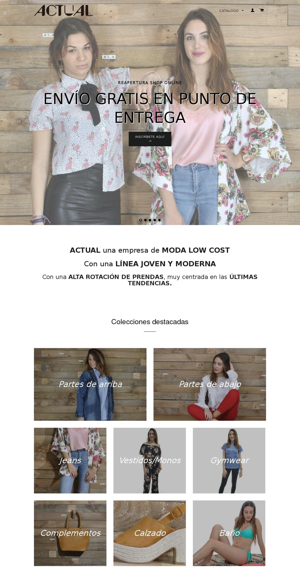 actualmoda.es shopify website screenshot