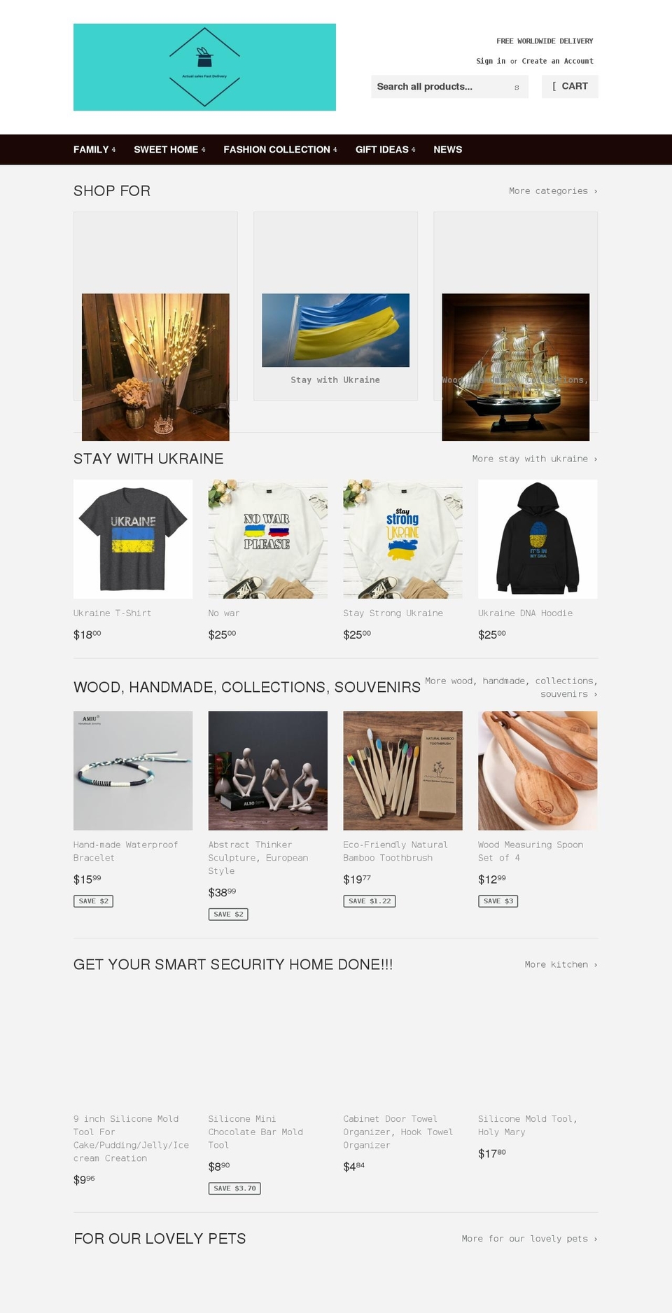 actualsalesfastdelivery.com shopify website screenshot