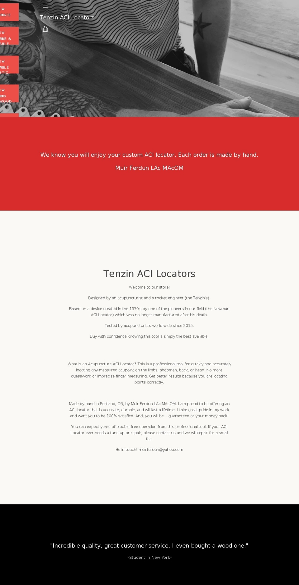 acupunctureacilocators.com — Shopify storefront screenshot