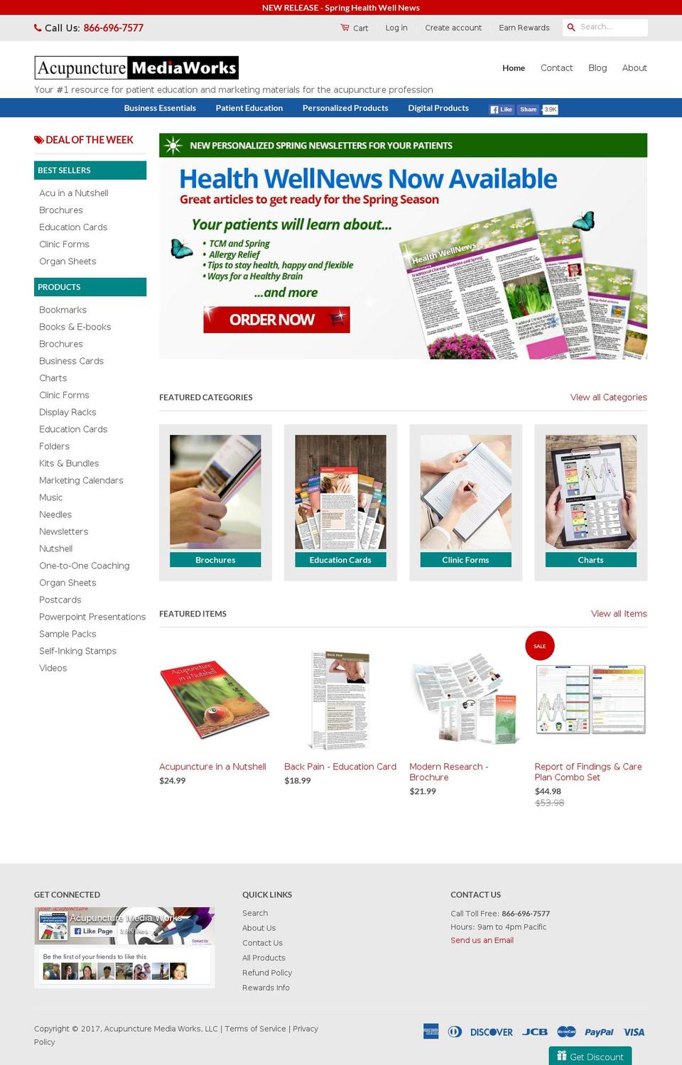 acupuncturemediaworks.com shopify website screenshot