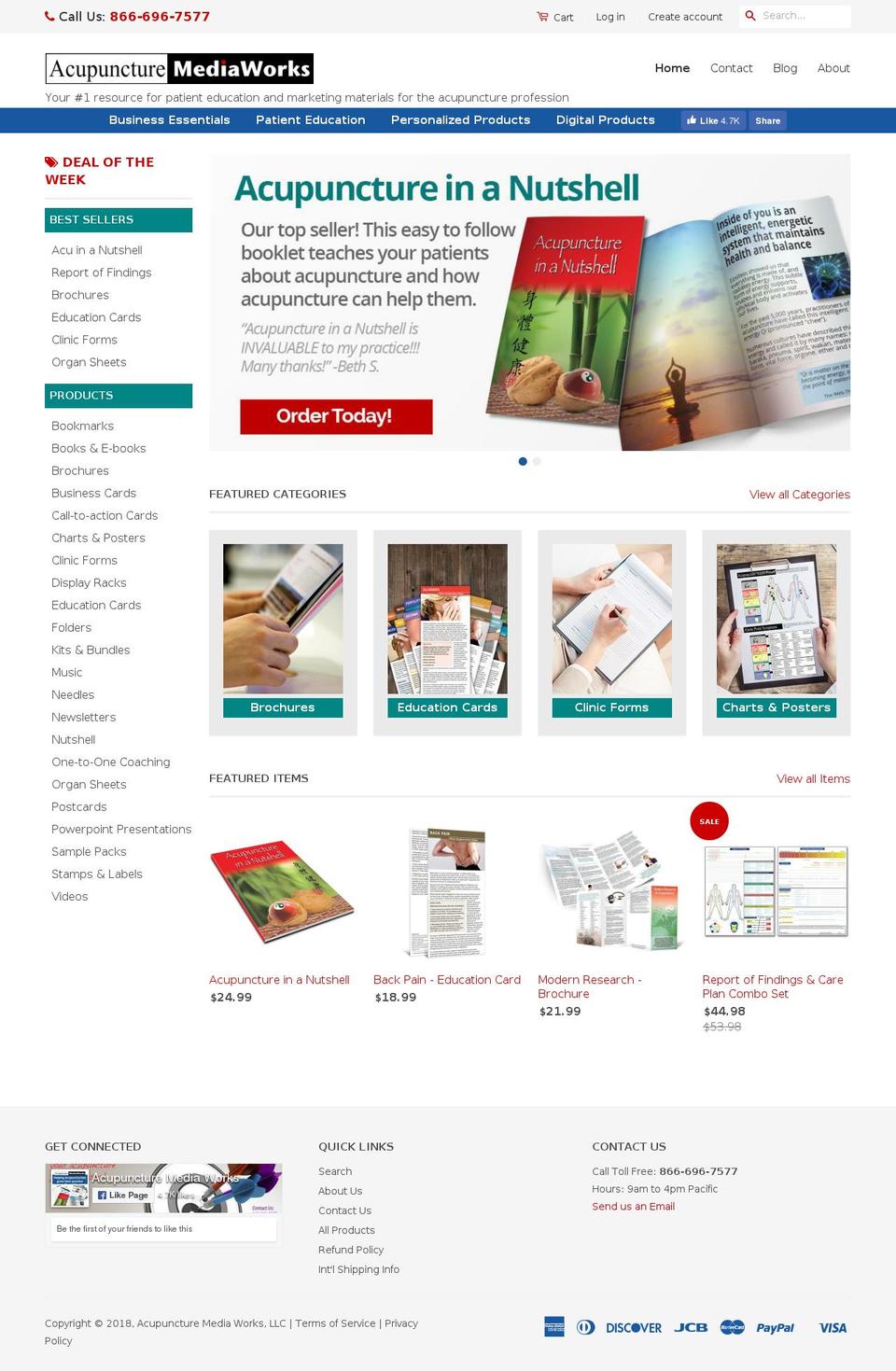 acupuncturemediaworks.net shopify website screenshot