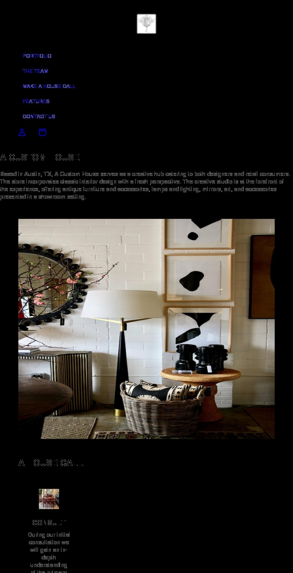 acustomhouse.com shopify website screenshot