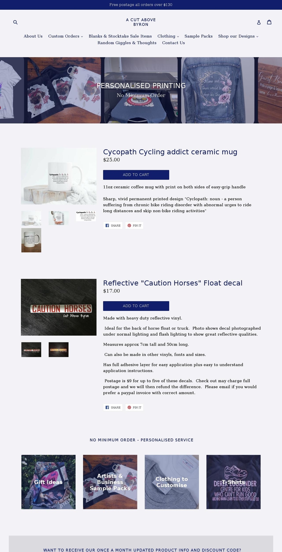acutabovebyron.com.au shopify website screenshot