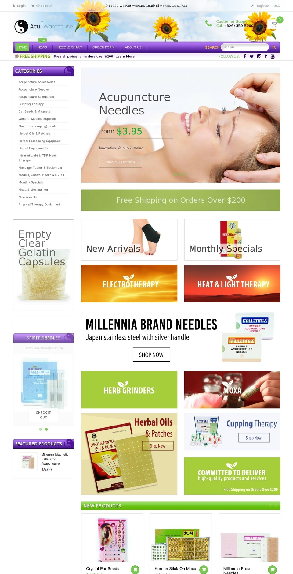 acuwarehouse.com shopify website screenshot