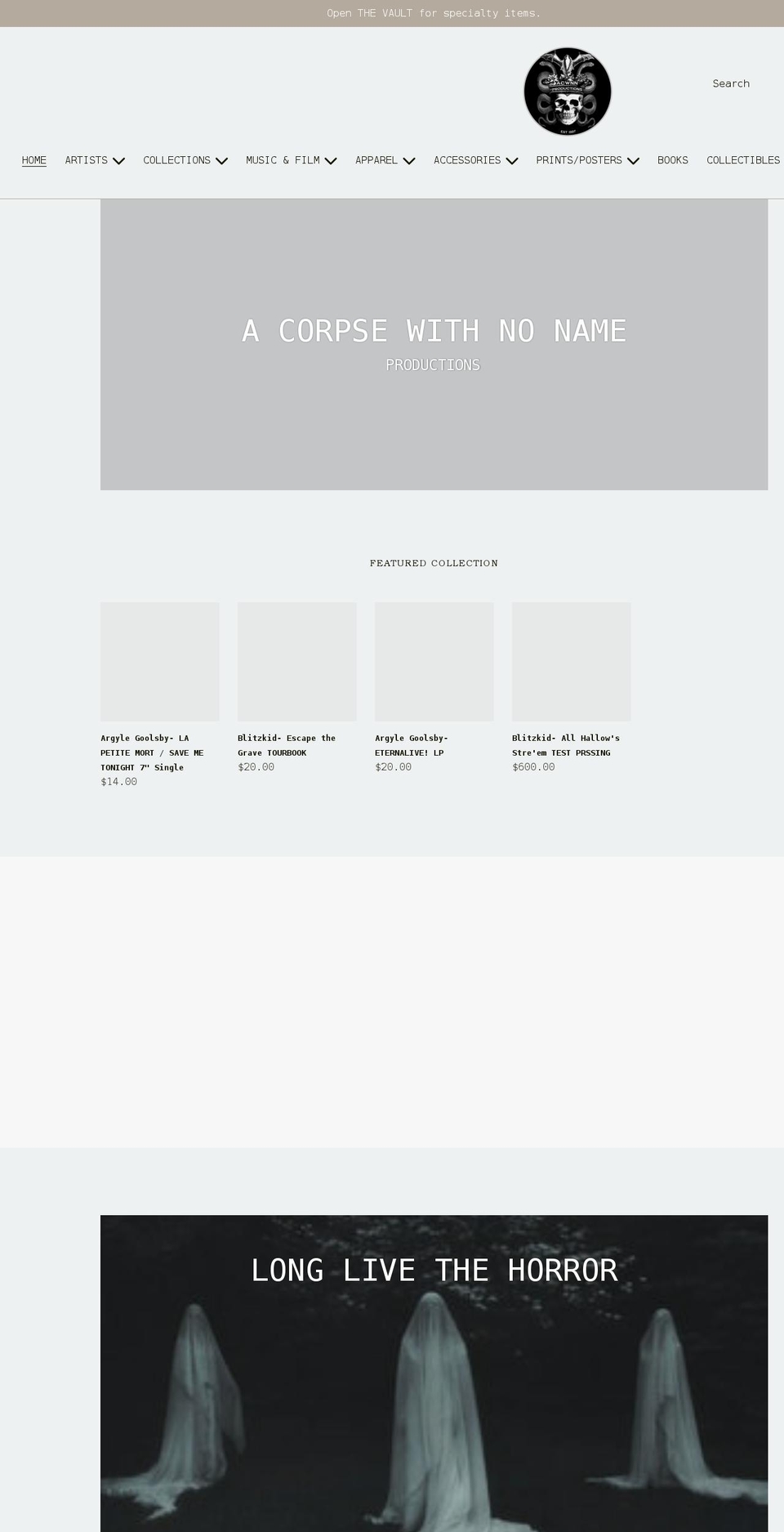 acwnnstore.com shopify website screenshot