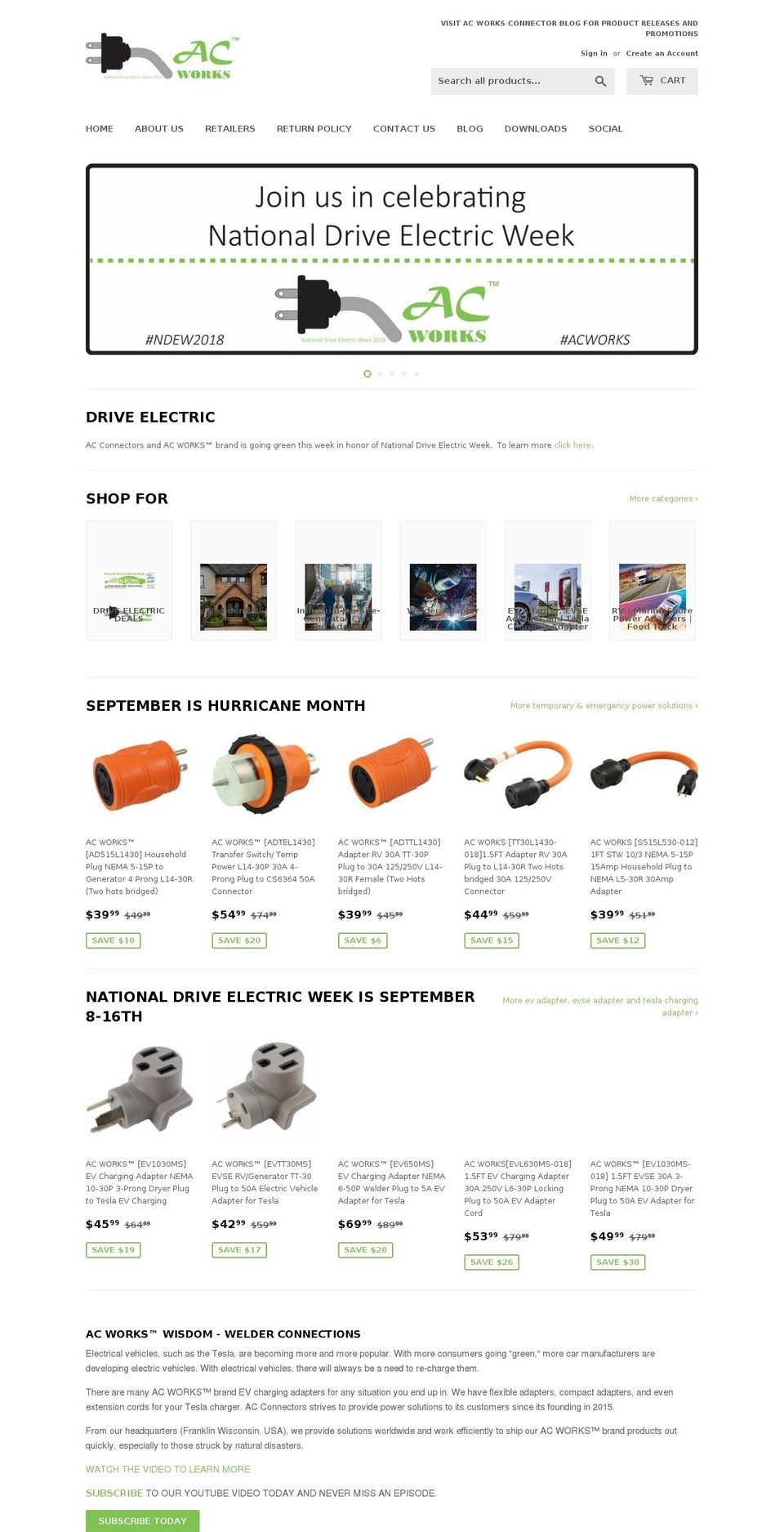 acworks.com shopify website screenshot