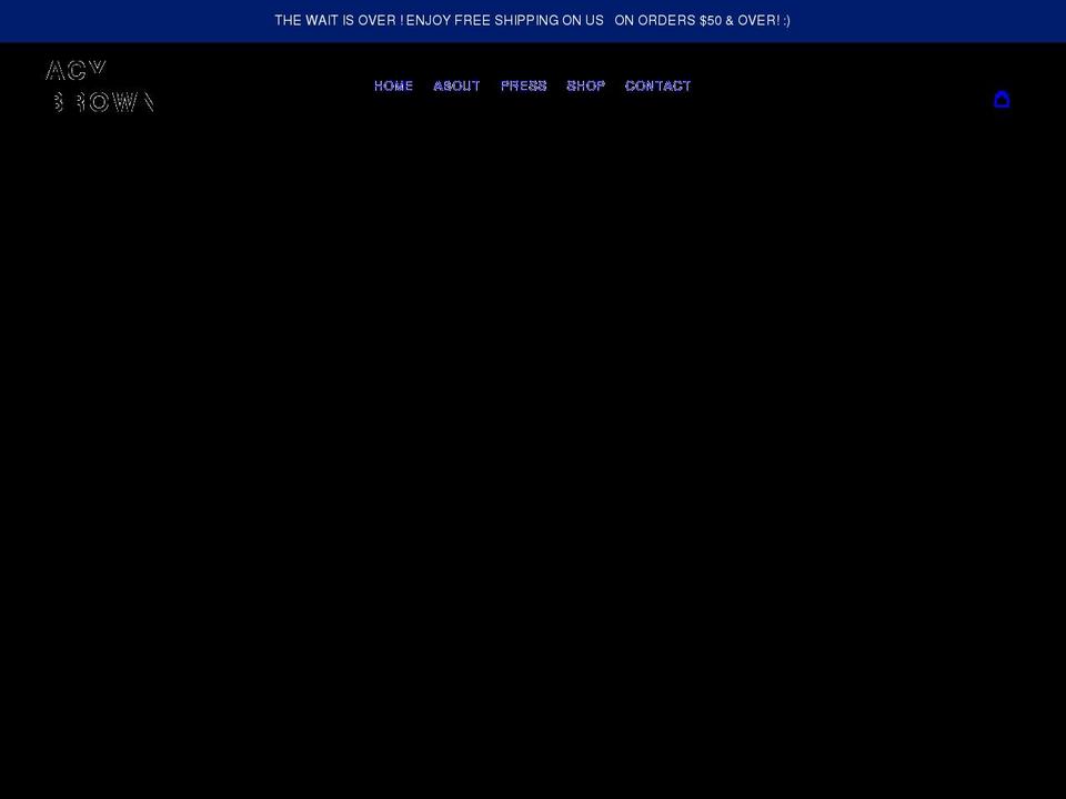 acybrown.com shopify website screenshot