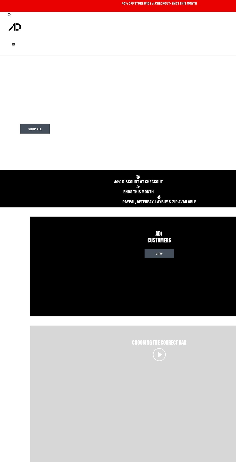 ad1.com.au shopify website screenshot
