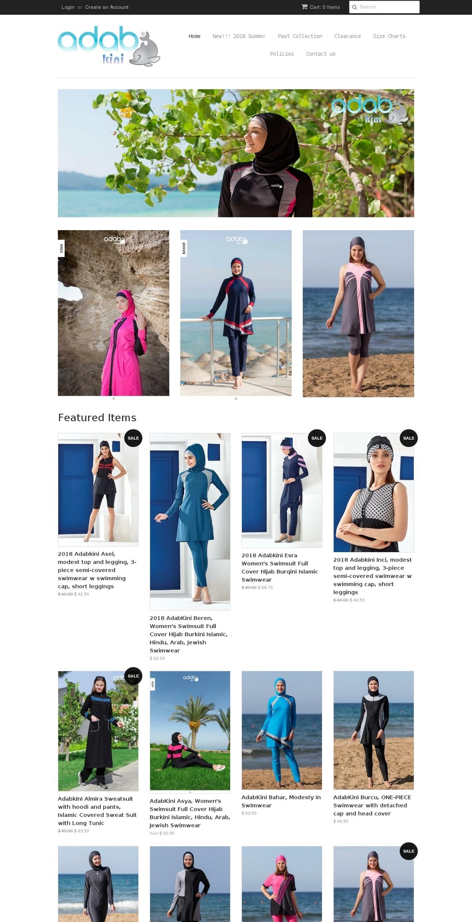 adabkini.com — Shopify storefront screenshot