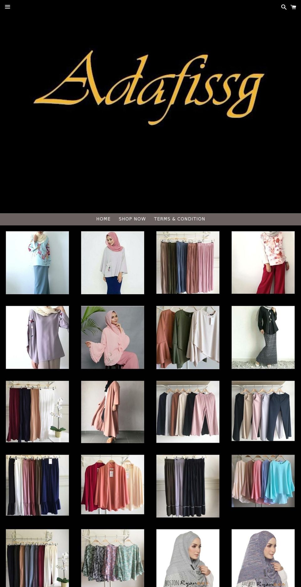 adafissg.com — Shopify storefront screenshot