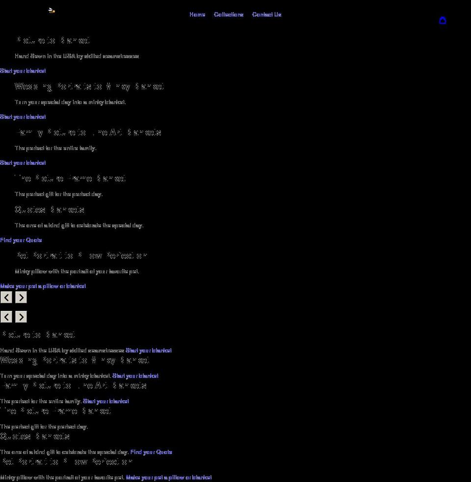 adahbeeblankets.com shopify website screenshot