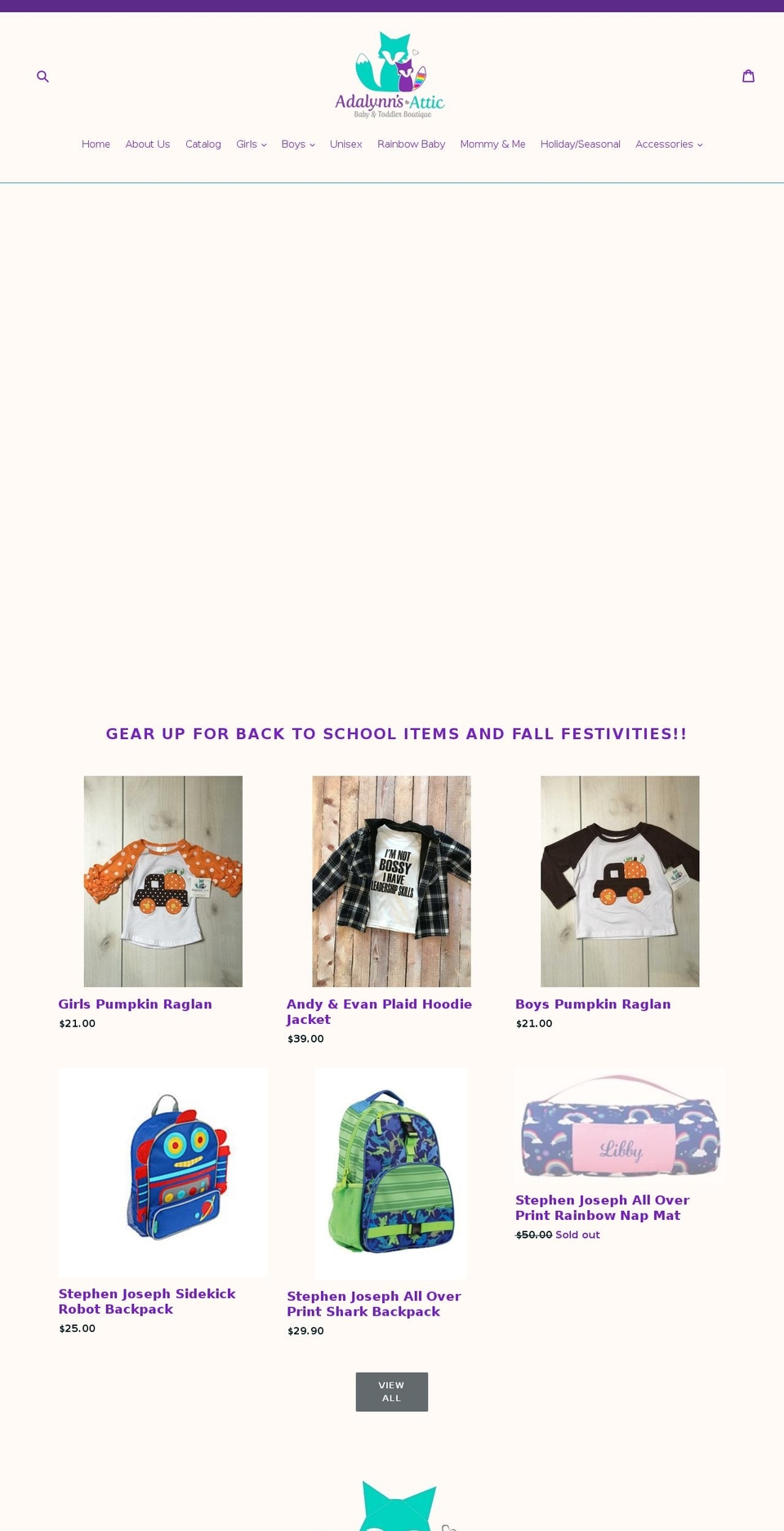 adalynnsattic.com shopify website screenshot