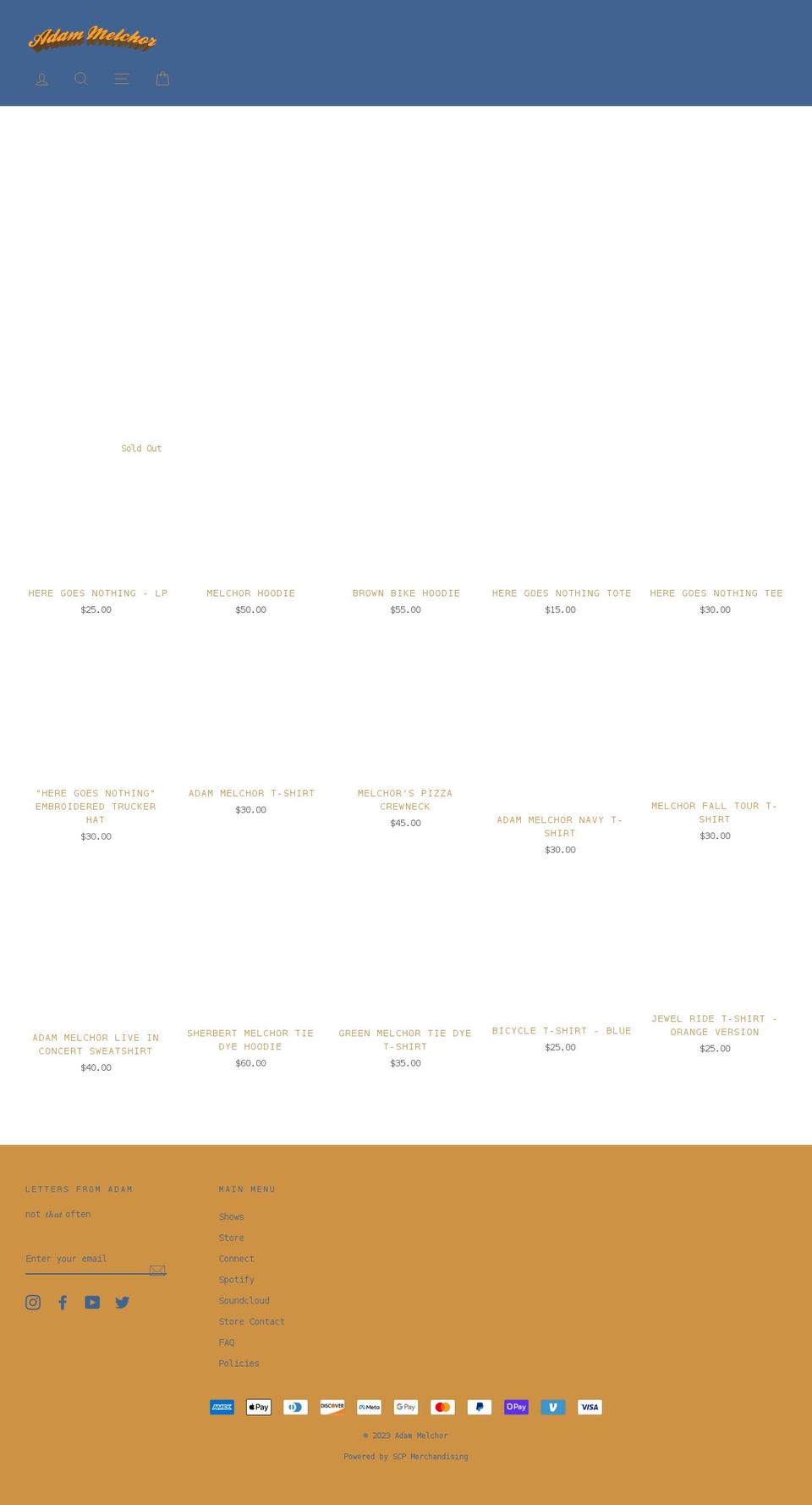 adam-melchor.myshopify.com shopify website screenshot