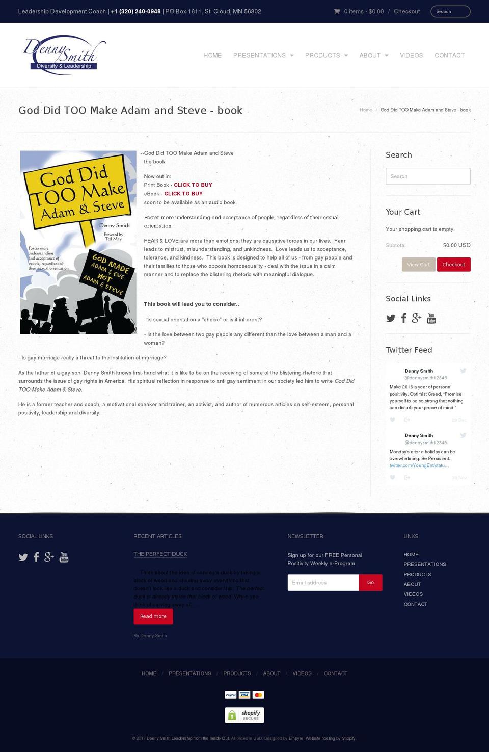 adamandstevebook.com shopify website screenshot