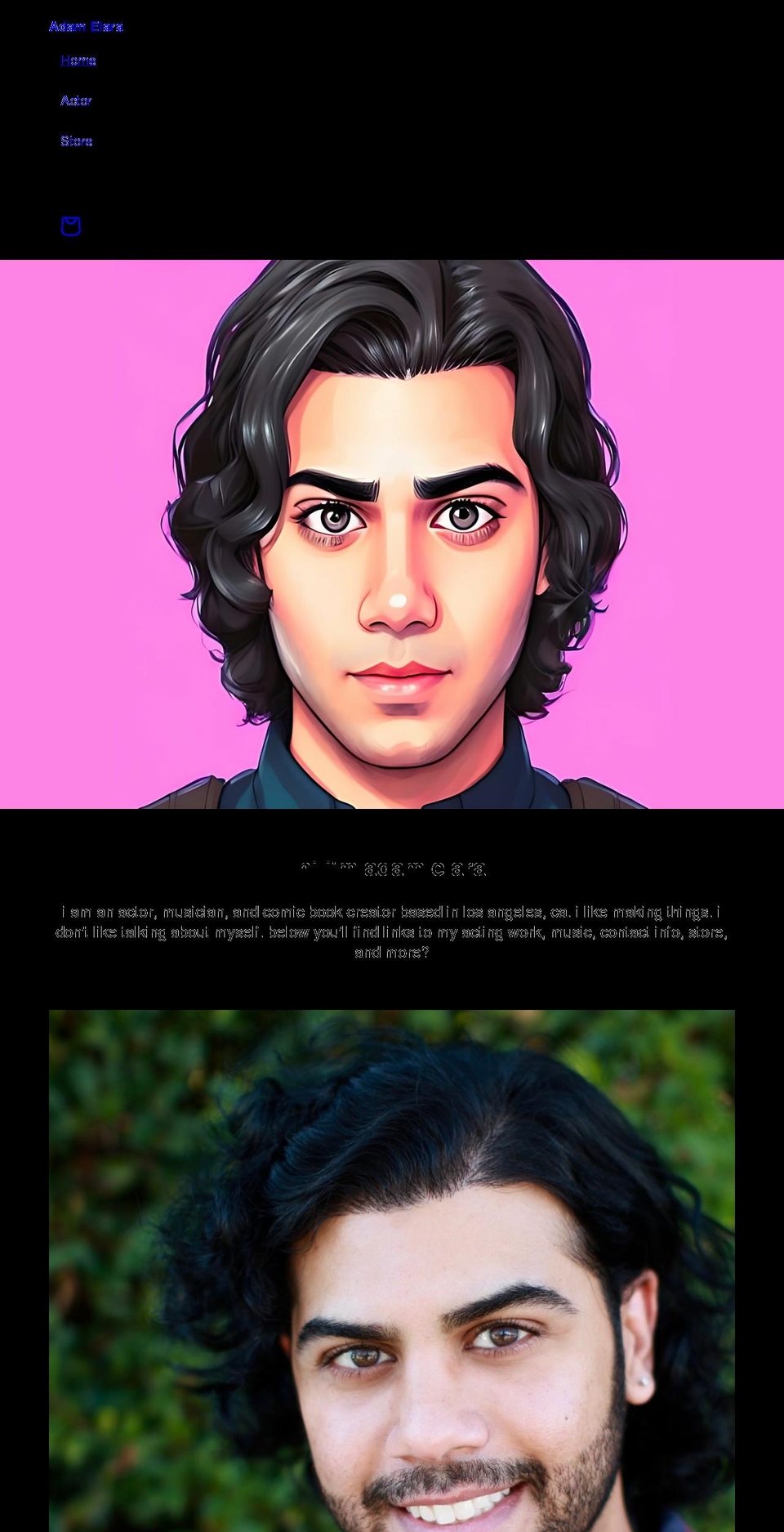 adamelara.com shopify website screenshot