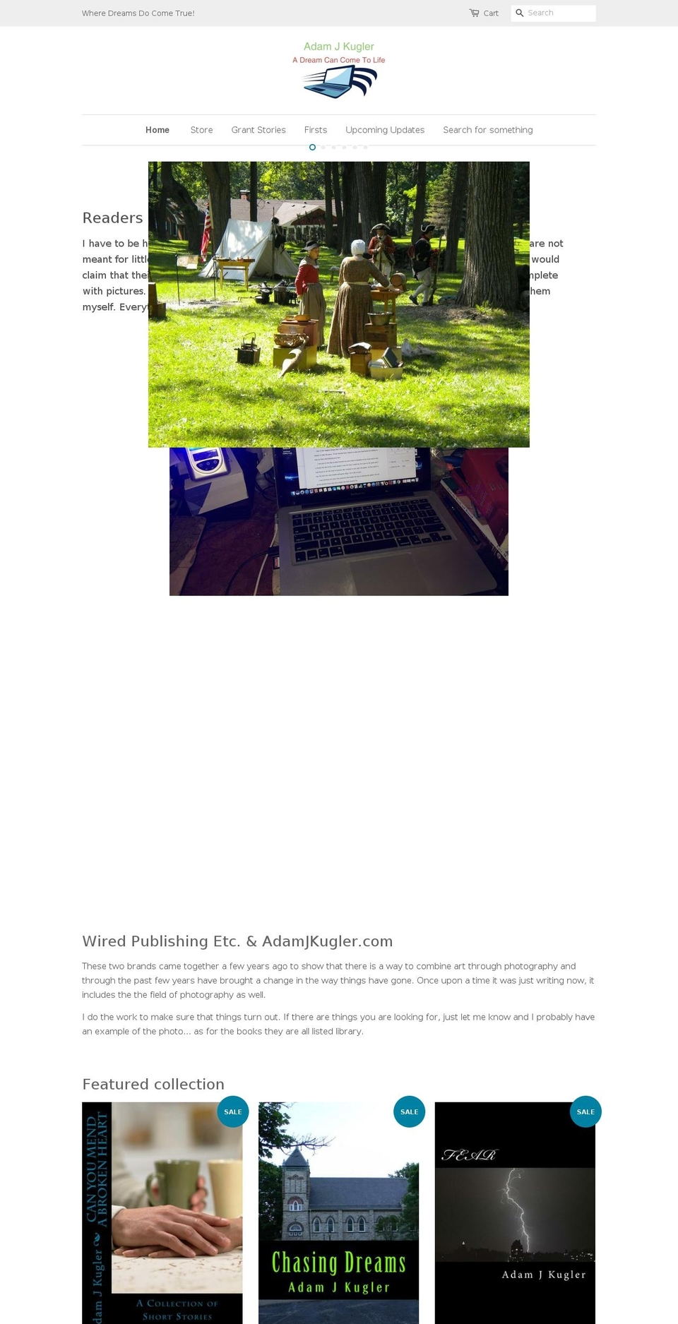 adamjkugler.com shopify website screenshot