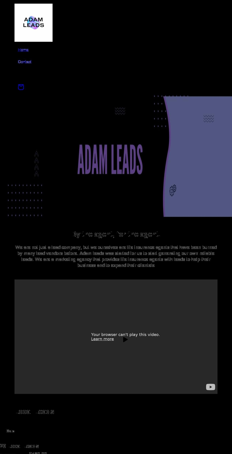adamleads.com shopify website screenshot