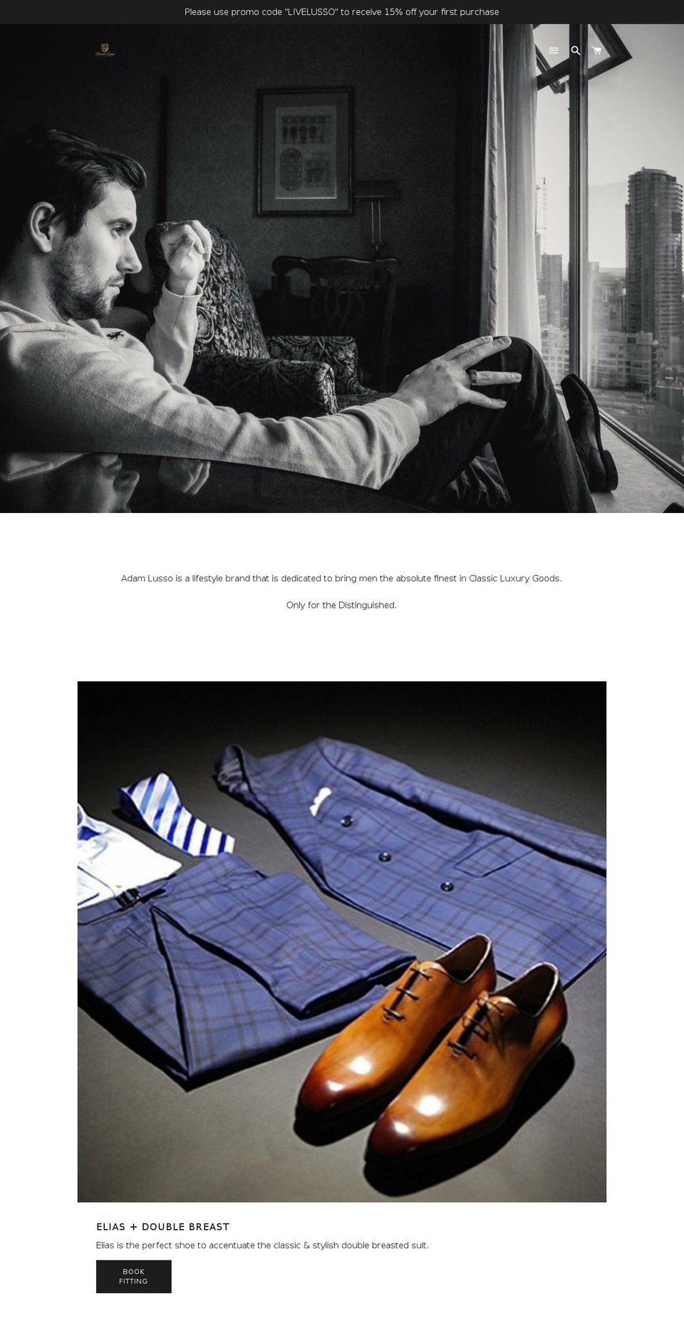 adamlusso.com — Shopify storefront screenshot