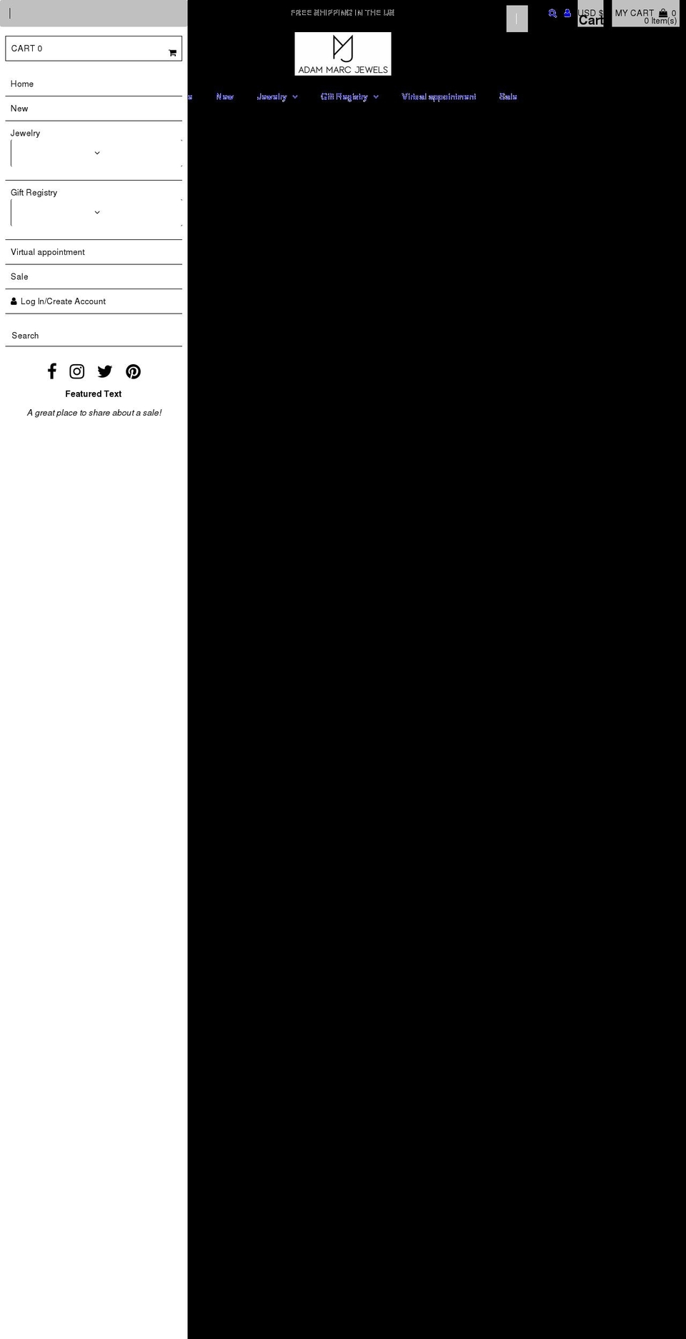 adammarcjewelry.com — Shopify storefront screenshot