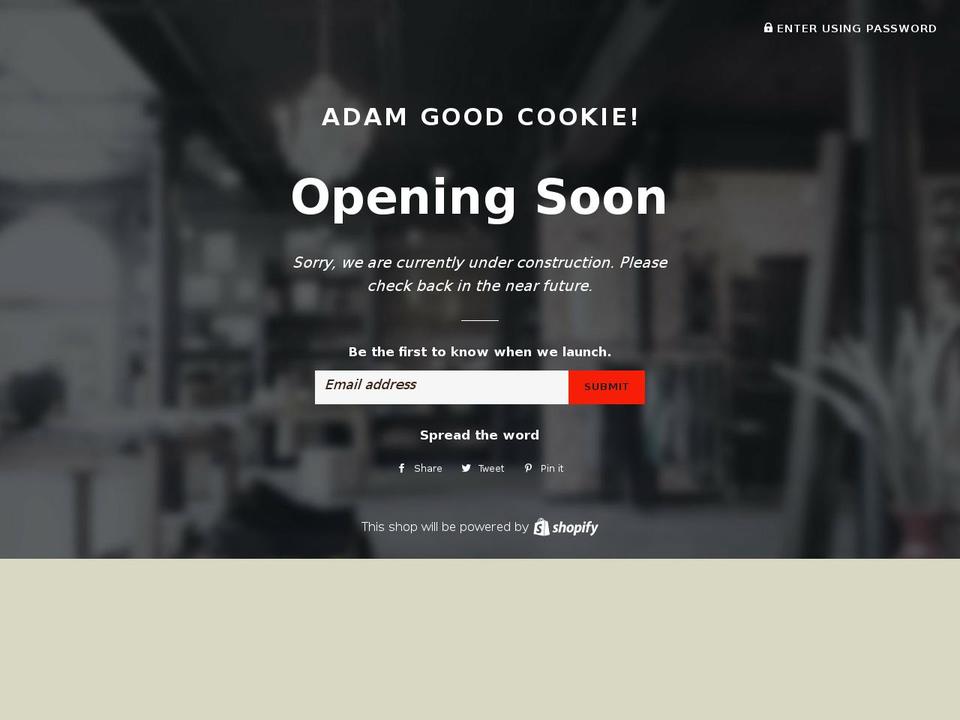 adamngoodcookie.com — Shopify storefront screenshot