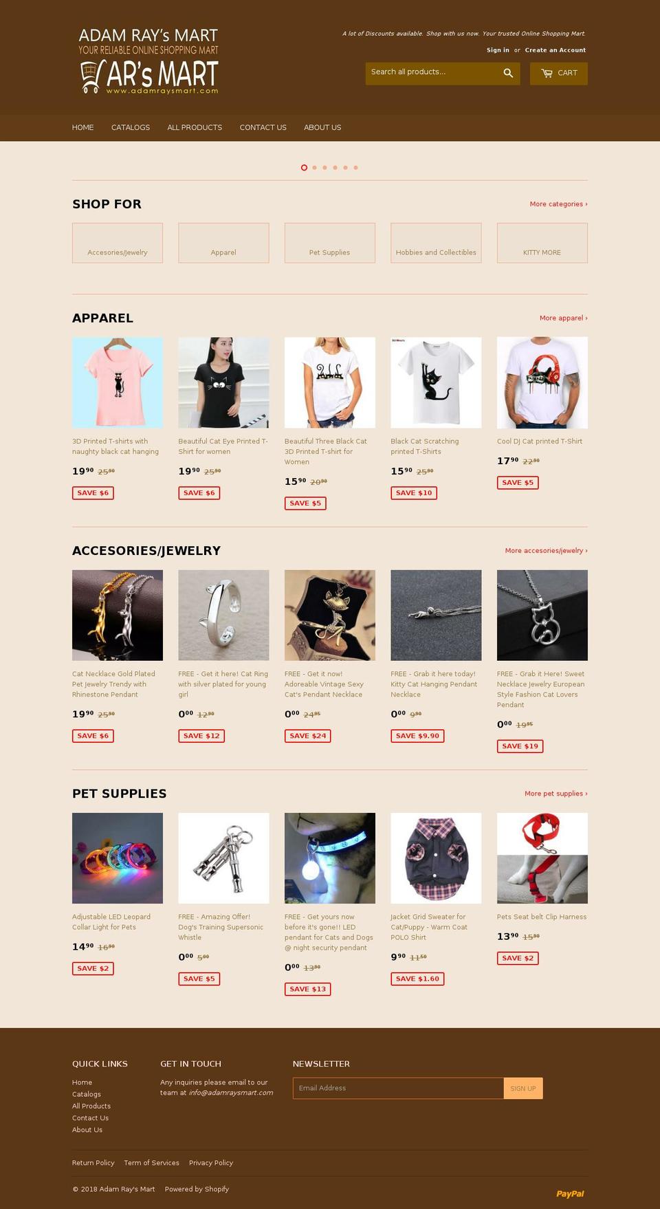 adamraysmart.com — Shopify storefront screenshot