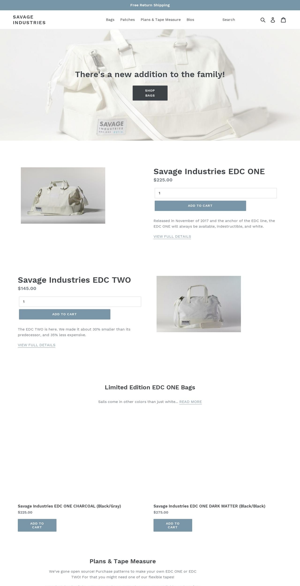 adamsavage.com — Shopify storefront screenshot