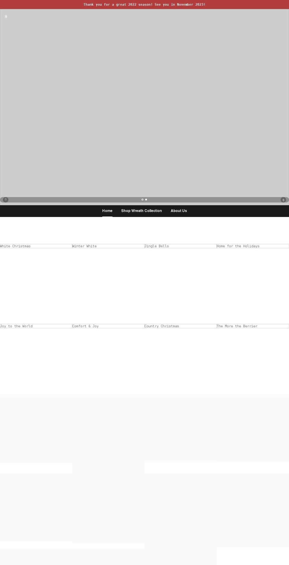 adamsfamilywreaths.com shopify website screenshot