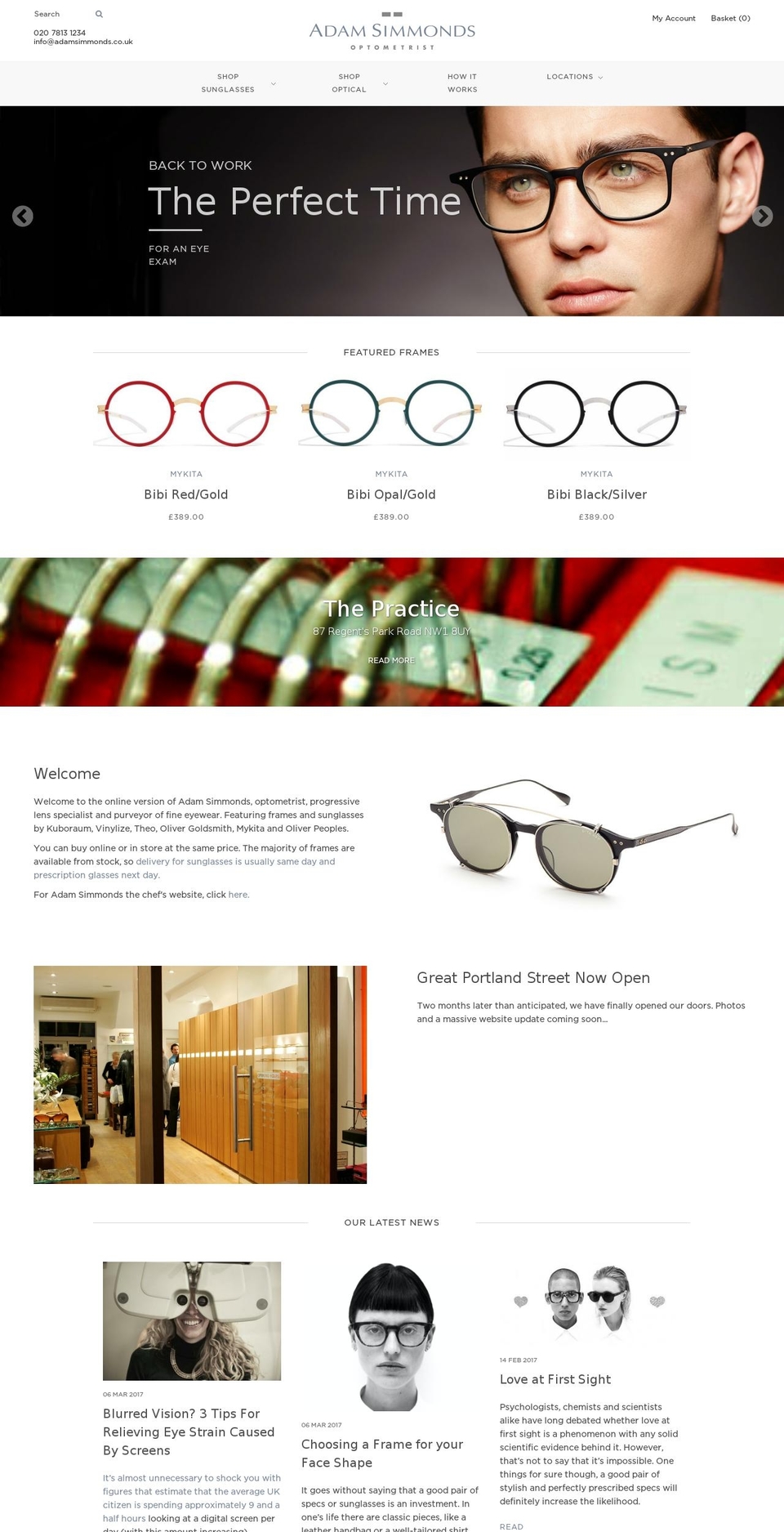 Kagami Shopify theme site example adamsimmonds.co.uk