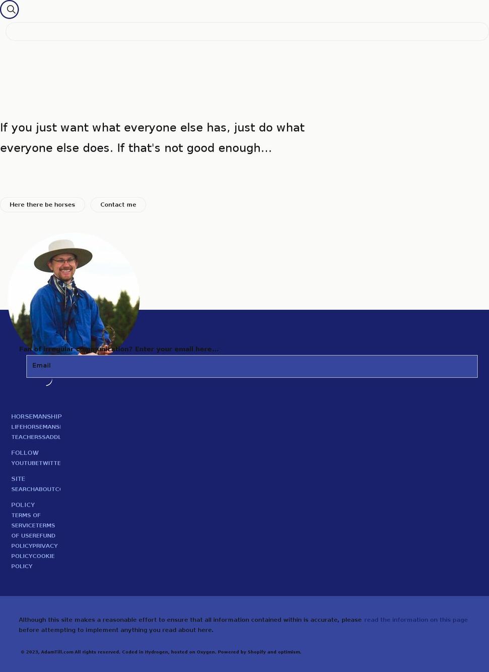 adamtill.com shopify website screenshot