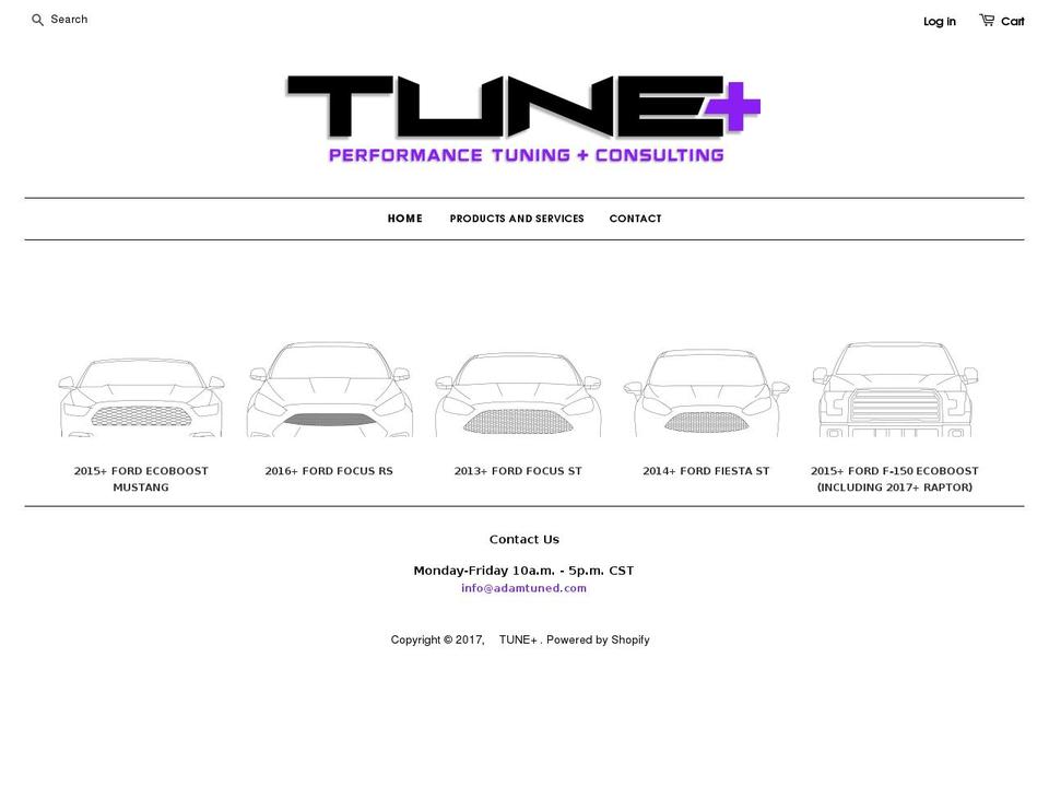 adamtuned.com shopify website screenshot